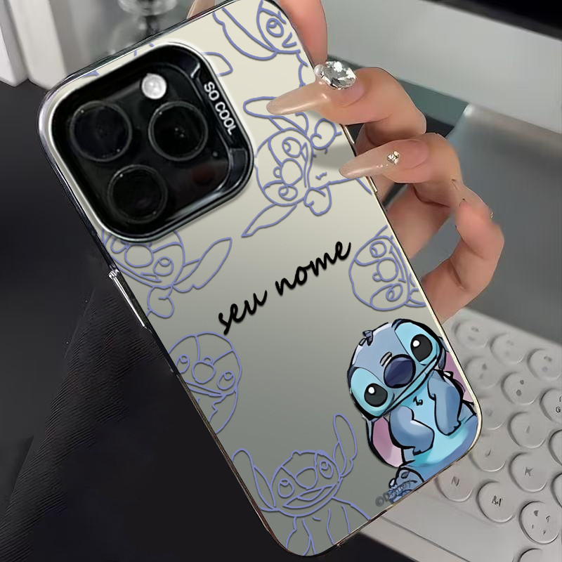 Capinha de personalizado Disney Stitch para iPhone 11 13 x xr xs max 12 14 16 pro max 7 15 Plus 12 pro capa anti impacto