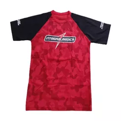Camiseta Algodão - Tamanho G Vermelha/Preta - IntegralMédica