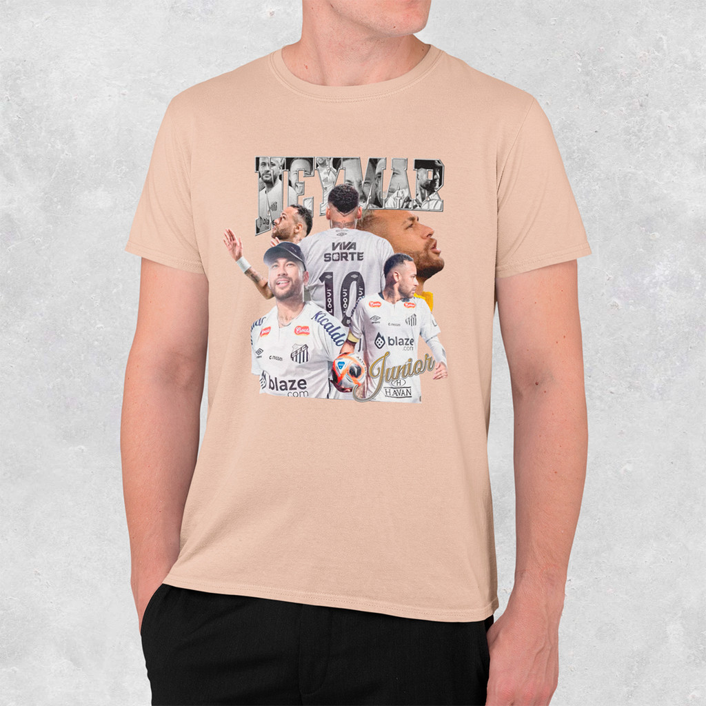 Camiseta Neymar Junior Njr Santos Futebol Clube 100% Algodão