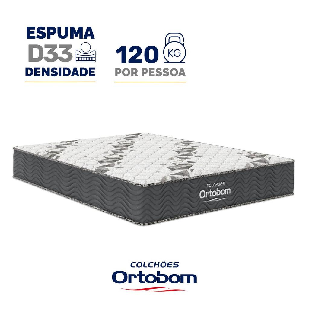 Colchão de Espuma D33 One Face Ortobom Airtech 100 Casal 138cm em Oferta na Shopee