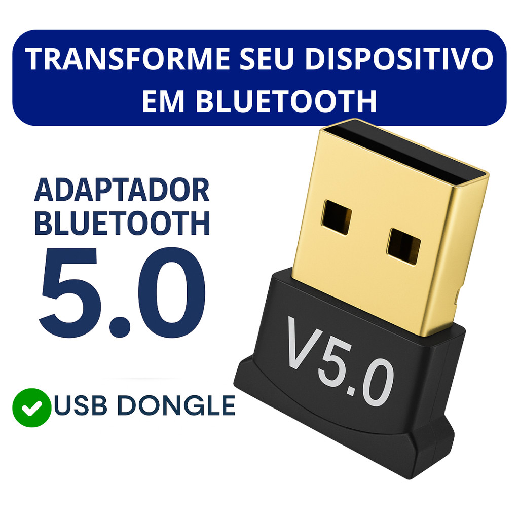 Adaptador Bluetooth USB 5.0 Receptor Transmissor Pc Notebook Alta Velocidade Conexão Estável em Oferta na Shopee