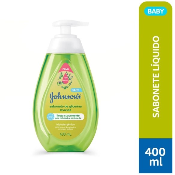Sabonete Líquido de Glicerina Johnson’s Baby Lavanda 400ml em Oferta na Shopee
