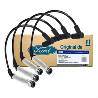 Jogo De Cabos + 4 Velas do Motor Rocam 1.0/1.6 Ford Ecosport/Fiesta/Ka/Courier até 2014 em Oferta na Shopee