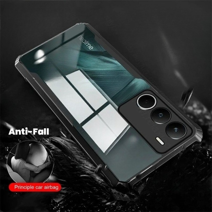 Capa Armadura Acrílica Transparente À Prova De Choque Para Realme C71 4G TPU De Proteção De Moldura Macia Em RealmeC71 R — imagem 2 de 2