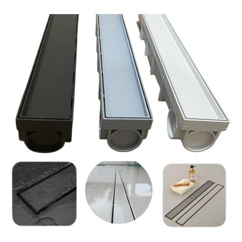Ralo Banheiro Linear Oculto 6x50 Invisível Sifonado Piso cola piso