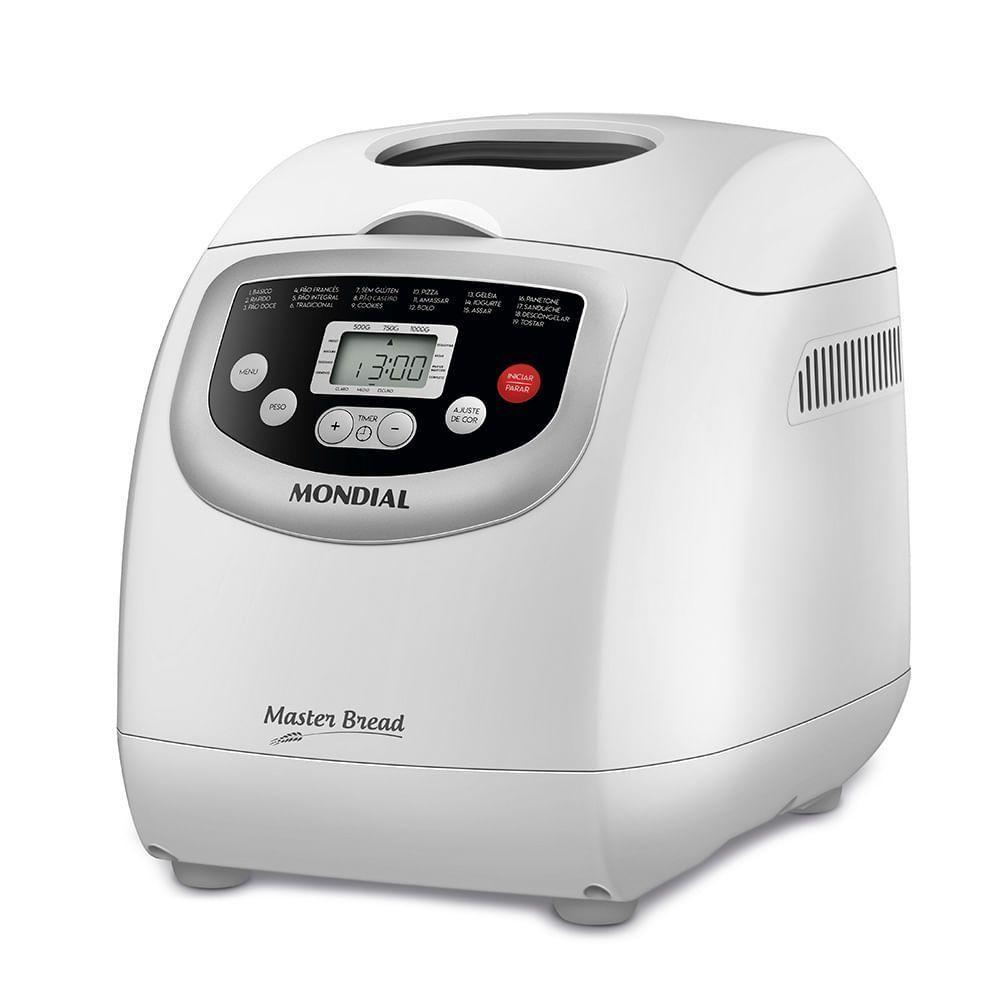 Panificadora Automática Mondial Master Bread Branco NPF-54 127V em Oferta na Shopee