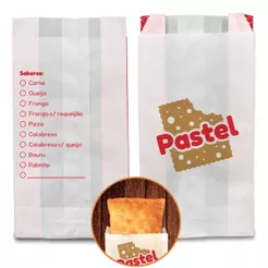 Saco Para Pastel Barreira Antigordura 500 Und 13,5x27cm