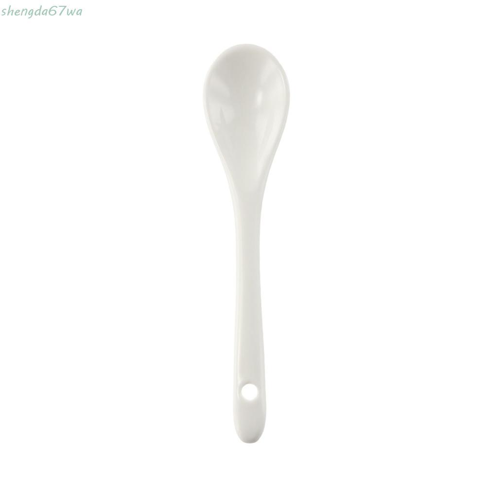 Colheres De Cabo Longo SHENGDA , Colher De Agitação Criativa De Cerâmica , Mini Café Branca , Sorvete em Oferta na Shopee