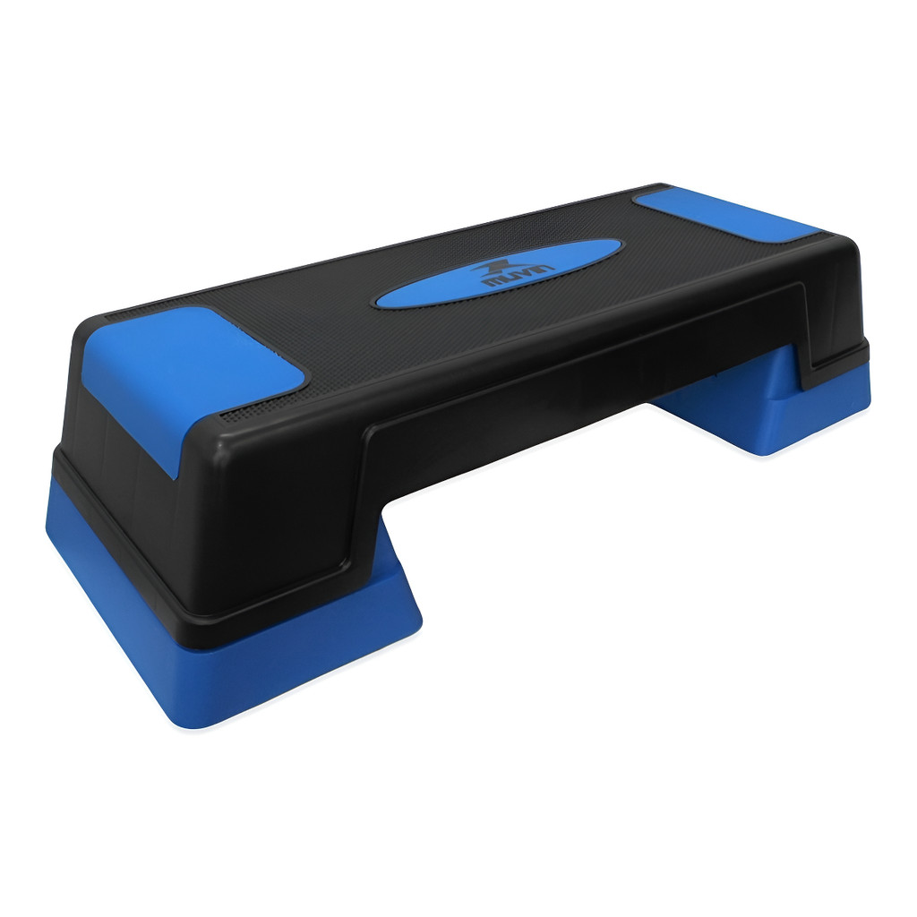Step de Ginástica Muvin com base 70,5x28,5cm 3 níveis de altura travas de segurança e superfície antiderrapante