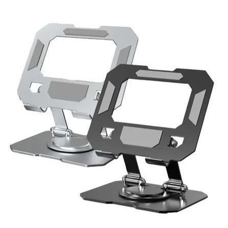 Suporte Metálico Rotativo para Tablet e Celular | Alumínio Resistente e Elegante | Ajustável e Prático em Oferta na Shopee