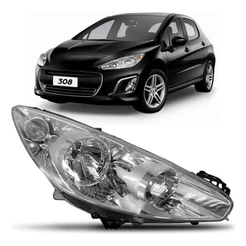 Farol Peugeot 308 2012 A 2015 Manual Com Soquete