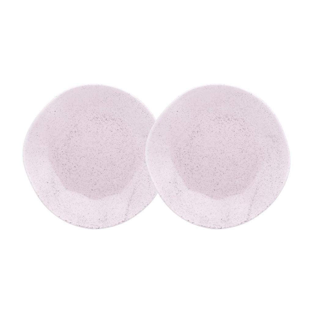 Conjunto 2 Pratos Fundos 22,5cm Ryo Pink Sand Porcelana Oxford em Oferta na Shopee
