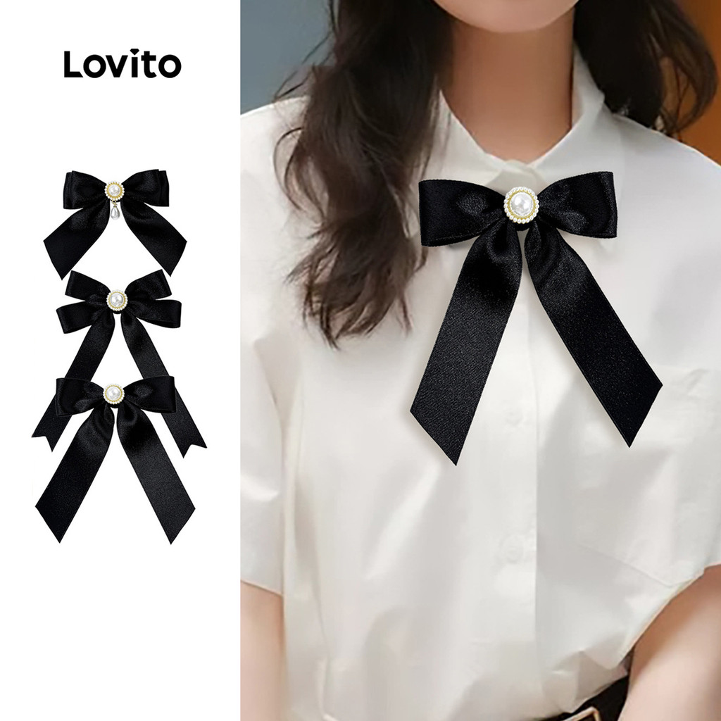 Lovito Broches Casuais de Laço LFA102356 em Oferta na Shopee