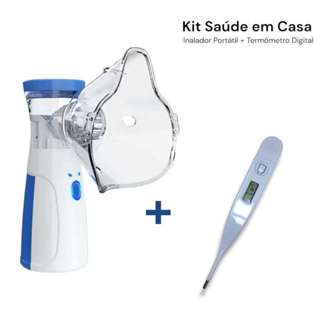 Kit Saúde em Casa: Inalador Portátil Ultrassônico + Termômetro Digital em Oferta na Shopee