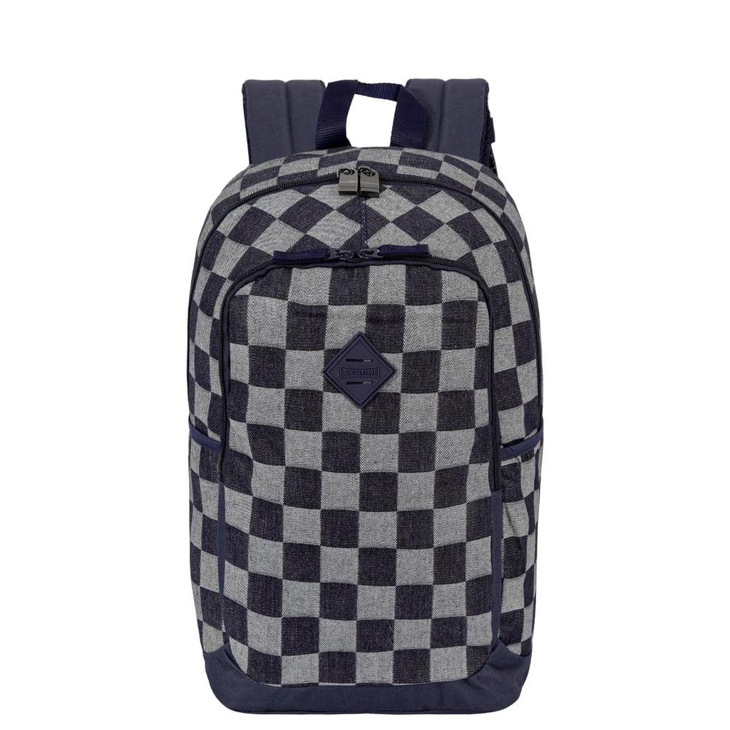 Mochila Sestini Magic - Jeans Xadrez Azul em Oferta na Shopee