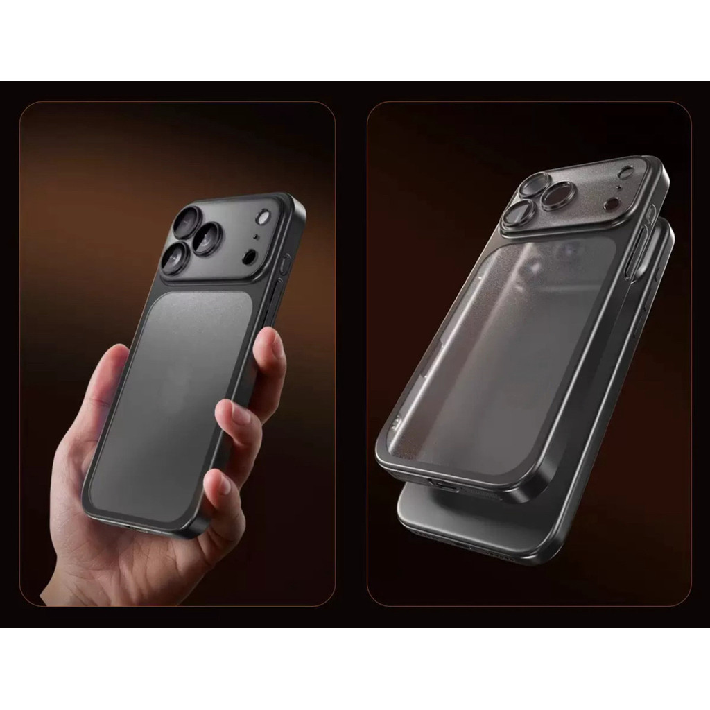 Capa Capinha Translúcida Compatível Com iPhone 17 Pro Max Laranja Titanium natural Azul 2026 Luxo Estilo Tendência — imagem 2 de 2