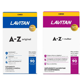 Kit Lavitan AZ Homem 90 CP + Lavitan mulher AZ - 90Caps - Cimed em Oferta na Shopee