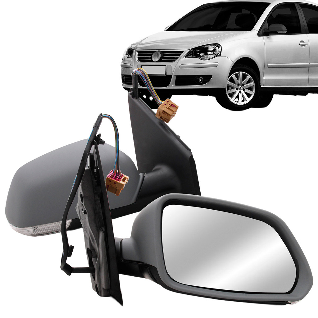 Retrovisor Externo Polo 2009 2010 2011 2012 Elétrico Com Pisca Tilt Down Lado Direito