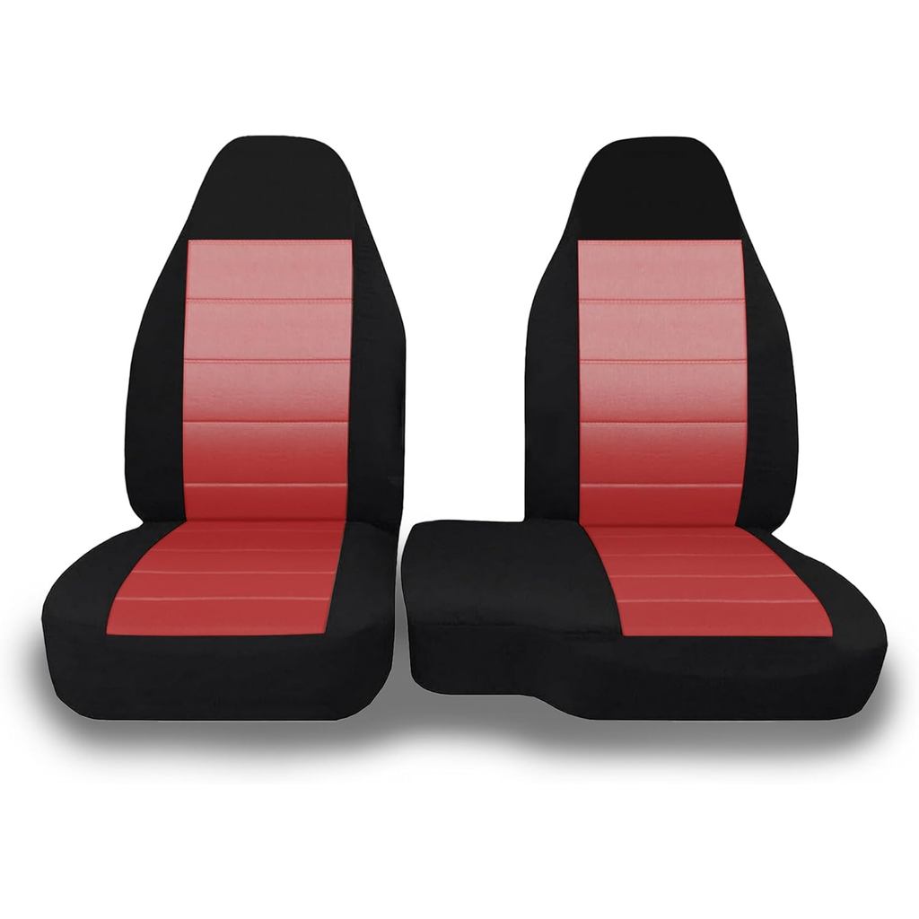 ESMING 2PCS Capa de Banco Traseiro Alto 60/40 para Ford Ranger 2004 2005 2006 2007 2008 2009 2010 2011 2012 - Vermelho