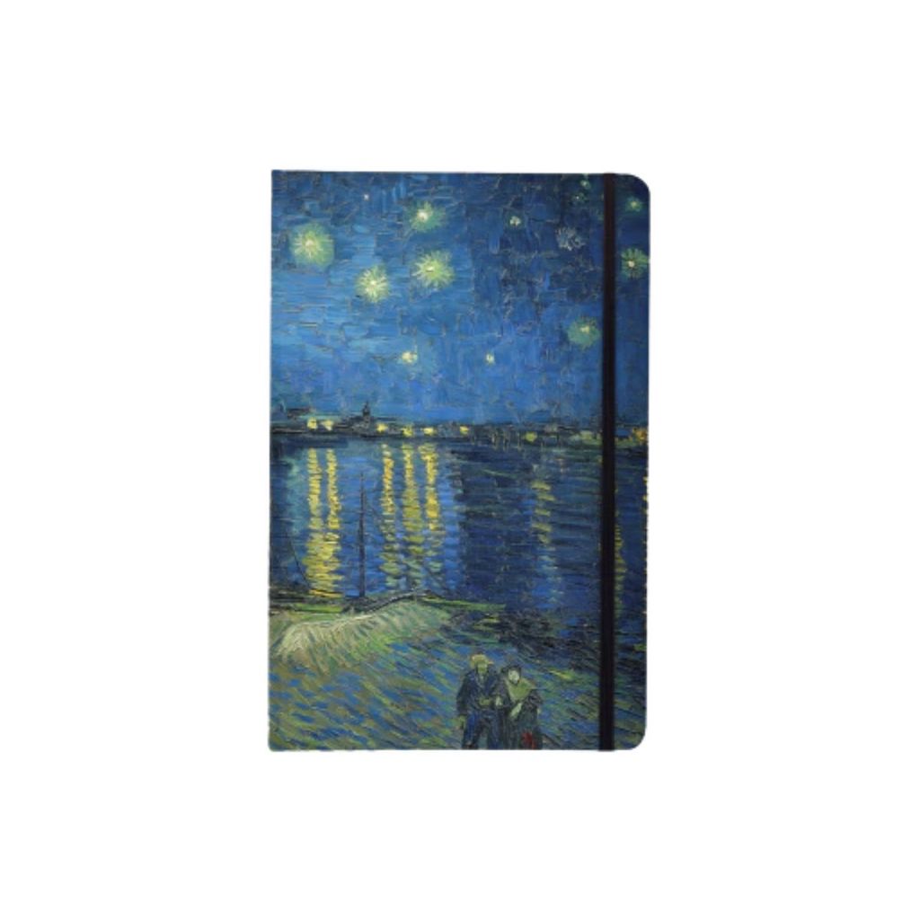 Caderneta Folk Books Handbook 14x21cm Capa Dura Sem Pauta - Noite Estrelada Sobre Rodano