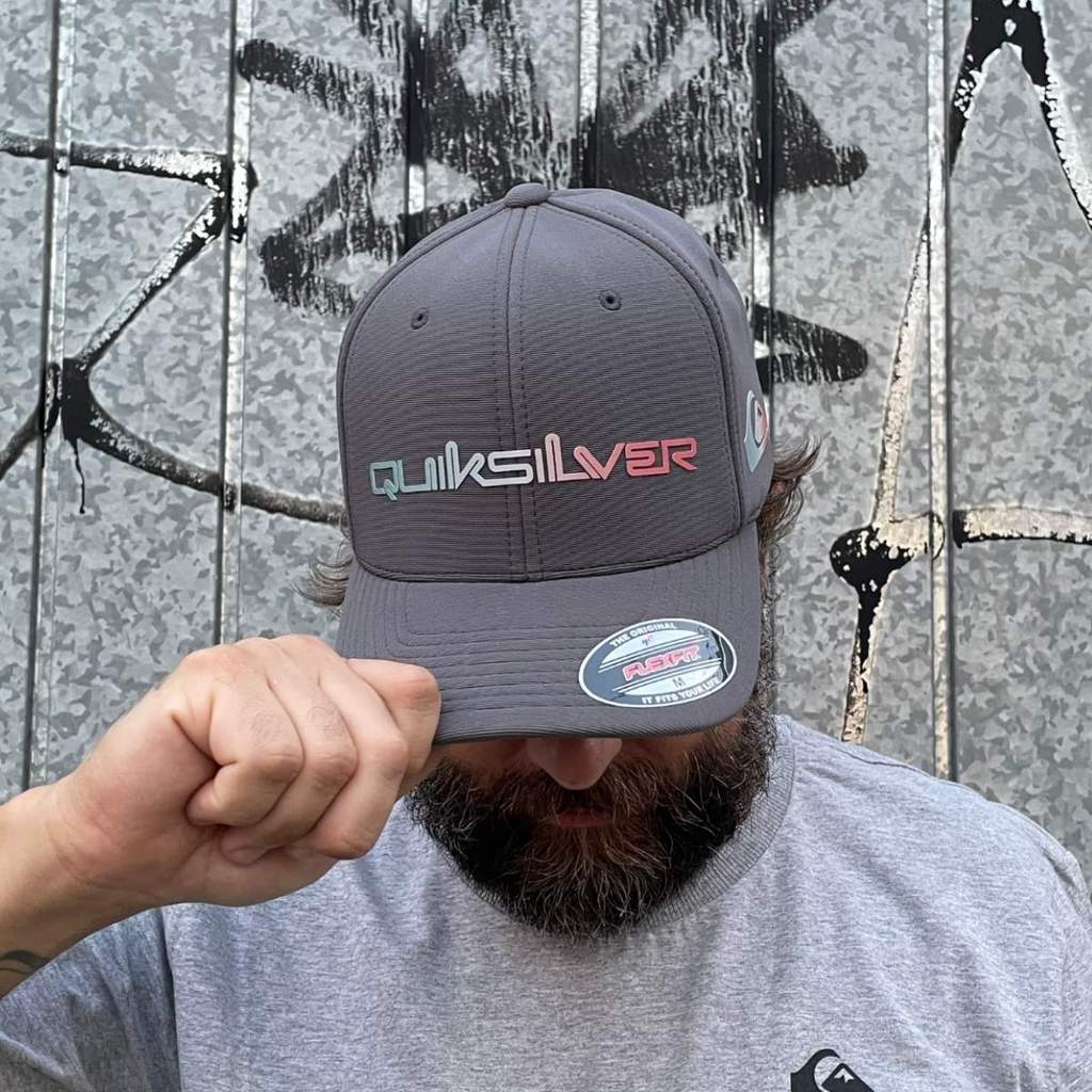 Boné Quiksilver Flexfit Gradient Type New Wave Dark Grey M