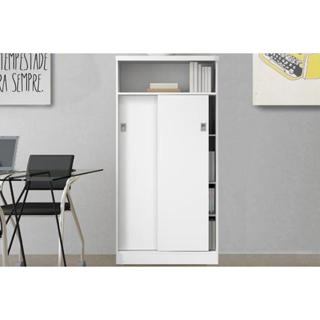 Armário Multiuso Casal 528 c/ 2 Portas de Correr Branco - Carraro em Oferta na Shopee