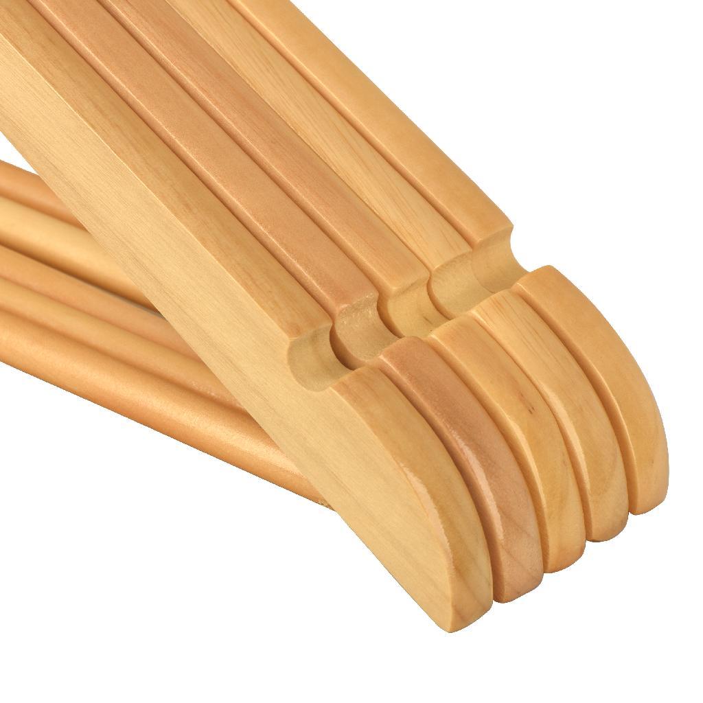 Kit 90 Cabides Para Roupas Em Madeira Premium Marrom