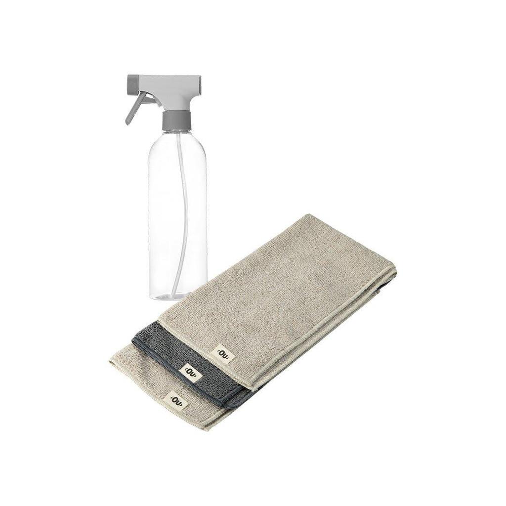 Kit Borrifador e Panos de Limpeza em Microfibra Linha Flow em Oferta na Shopee