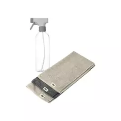 Kit Borrifador e Panos de Limpeza em Microfibra Linha Flow