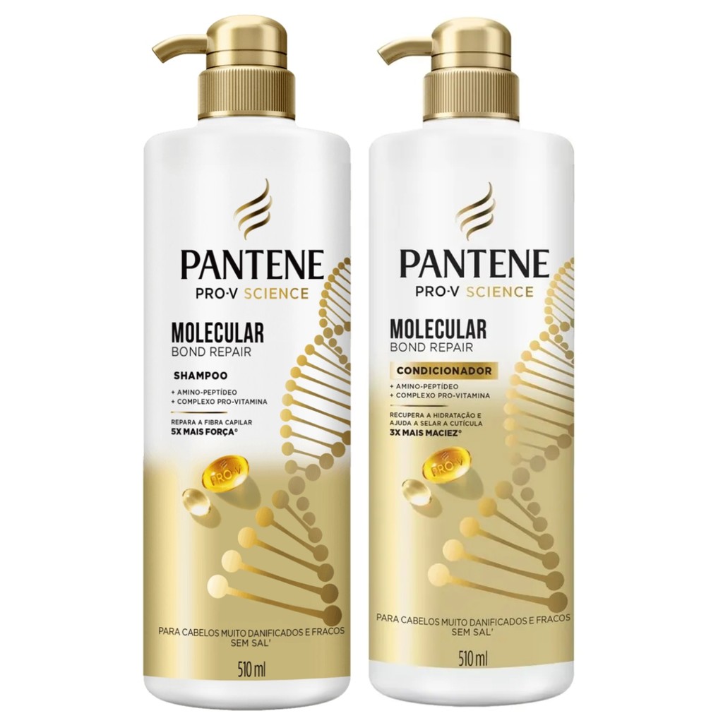 KIT SHAMPOO + CONDICIONADOR PANTENE MOLECULAR BOND REPAIR 510ML em Oferta na Shopee