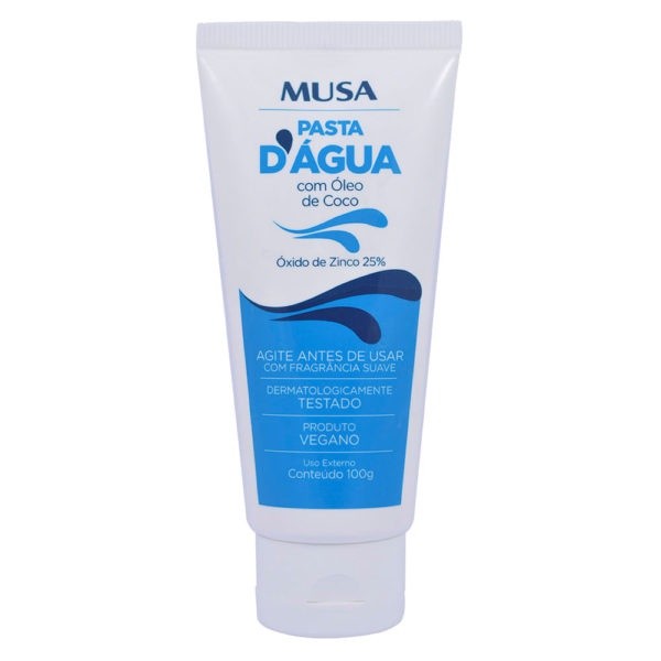PASTA D`AGUA 100G MUSA BISNAGA - AÇÃO HIDRANTE, FORMULA ENRIQUECIDA COM OLEO DE COCO, RICO GLICELINA  VEGETAL!