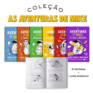 Coleção As Aventuras de Mike – 6 Livros (5 Histórias + 1 Livro Interativo) em Oferta na Shopee