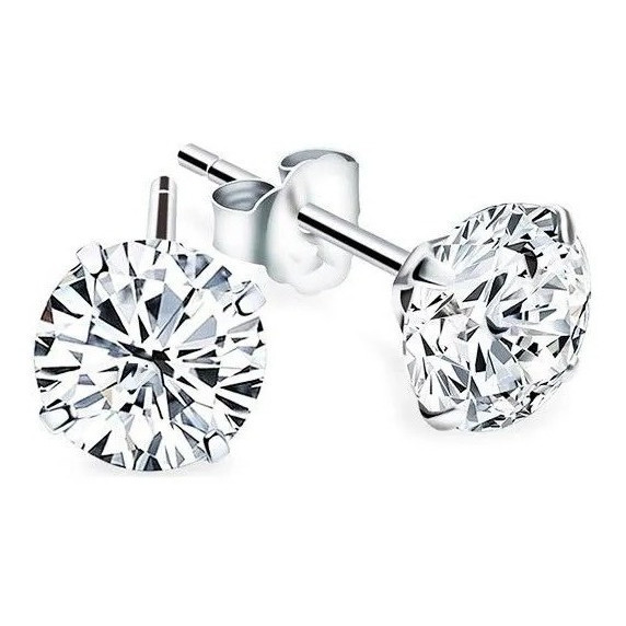 Brinco Masculino Prata De Lei 925 Pedras Zircônias 12mm em Oferta na Shopee