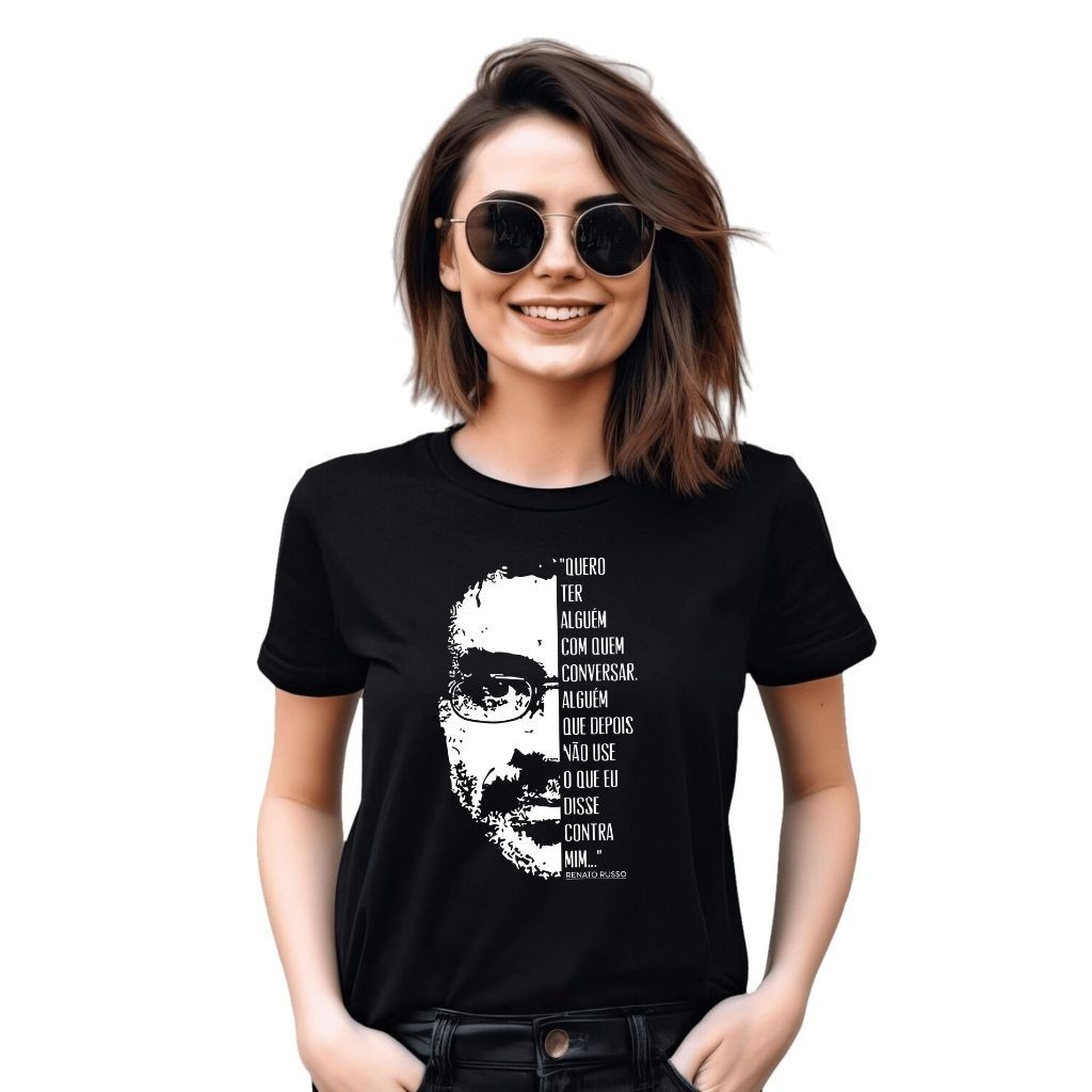Camiseta  Legião Urbana Unissex Blusa Rock Banda Camisa Mpb Musica Violão Blusa de Malha 100% Algodão Envio Rápido