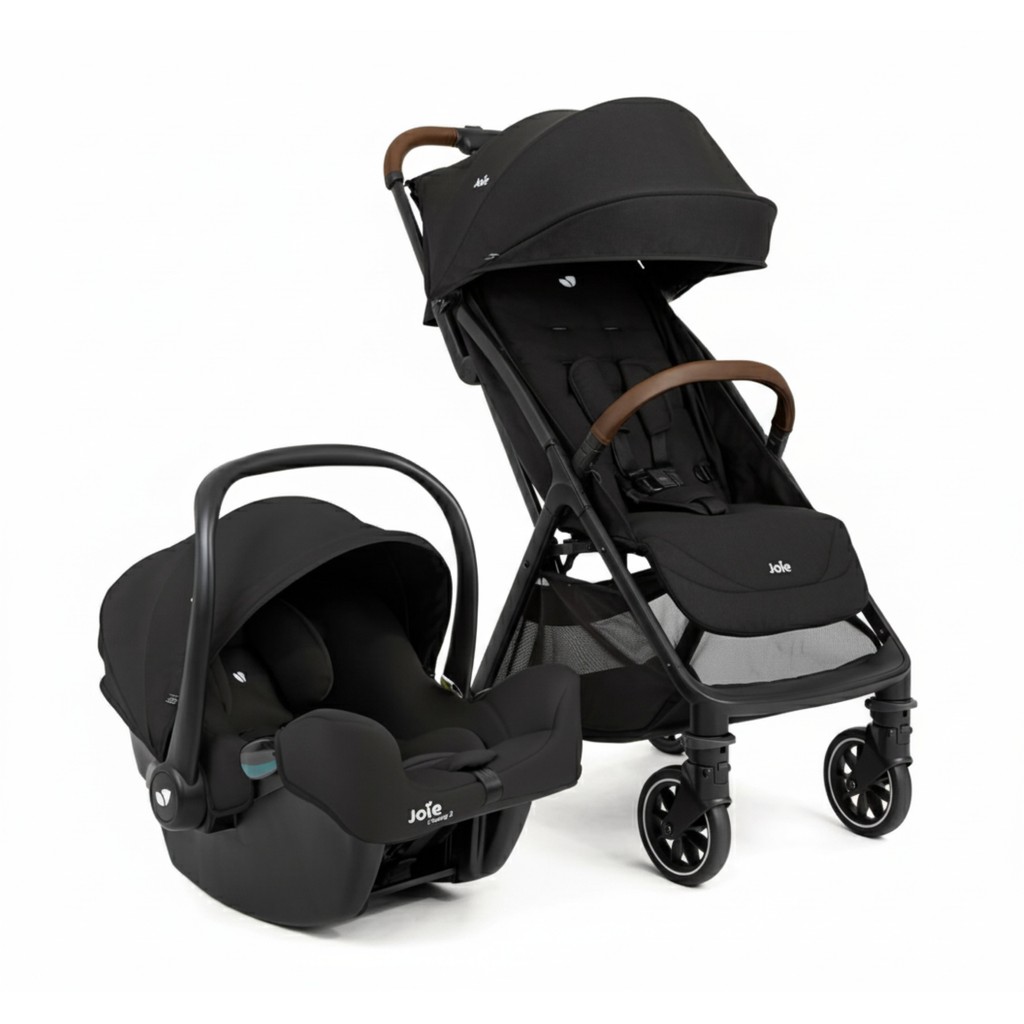 Carrinho Joie Pact Pro Chumbo Shale + Bebê Conforto