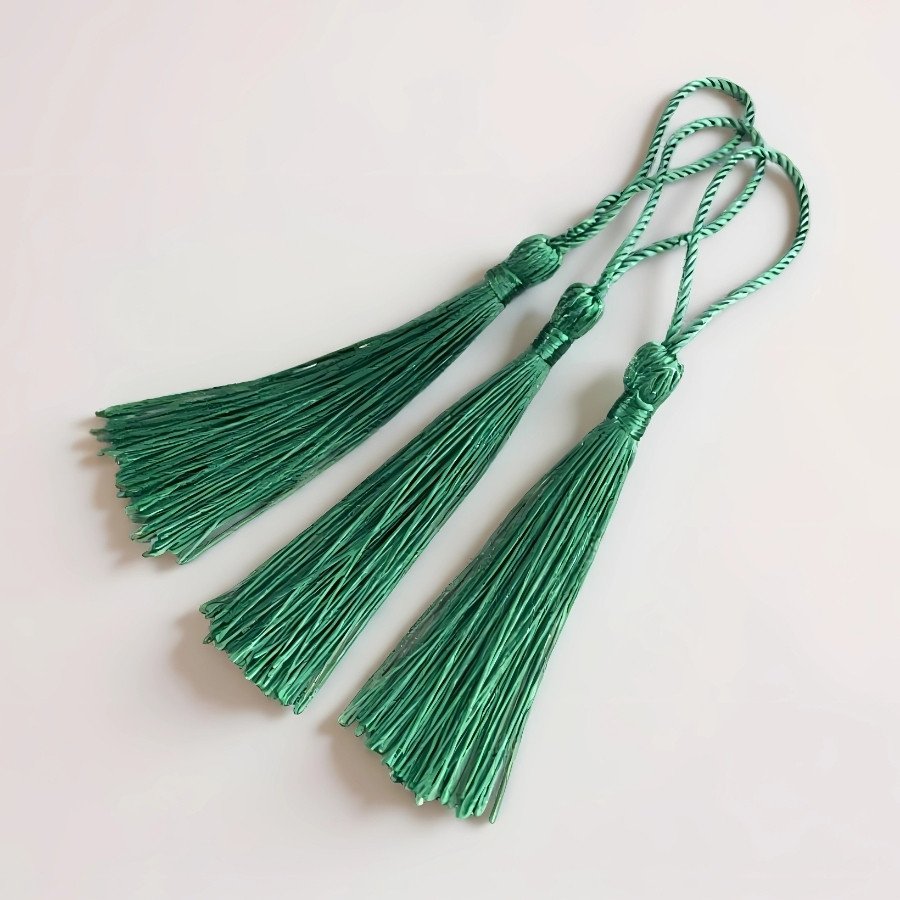 Tassel Decorativo Artesanal - Verde - 13cm - 12 unidades - Artlille - Rizzo
