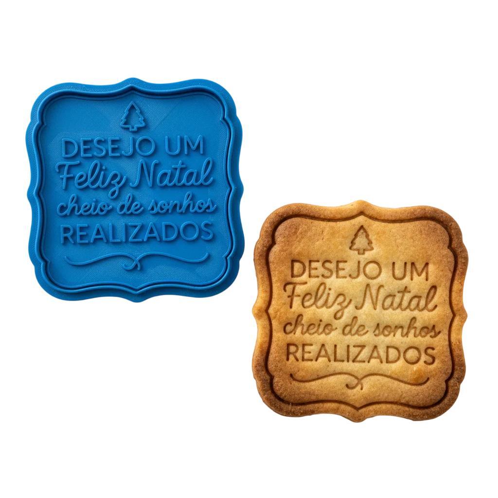 Cortador + Carimbo Ornamento Feliz natal