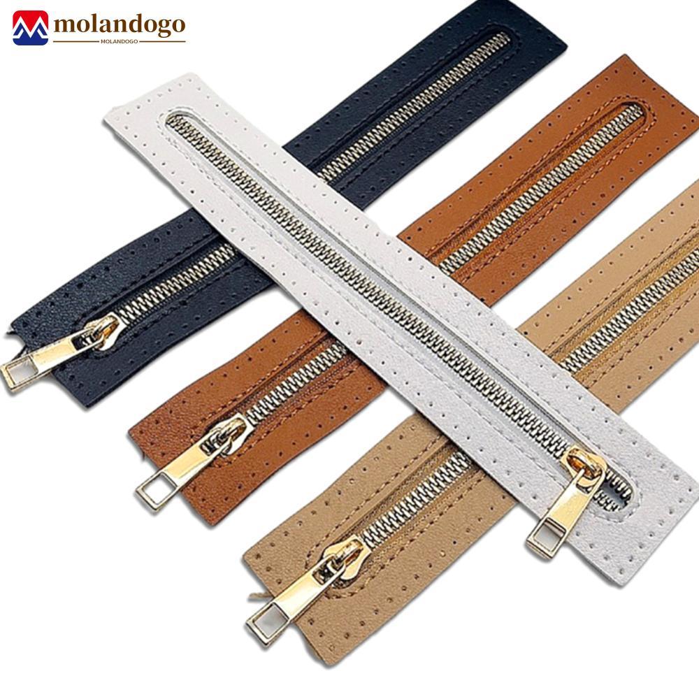Milandogo Multicolor PU Couro Costurado À Mão Zíper DIY Bolsa Artesanal Substituível Macio Com Acessório De Modificação