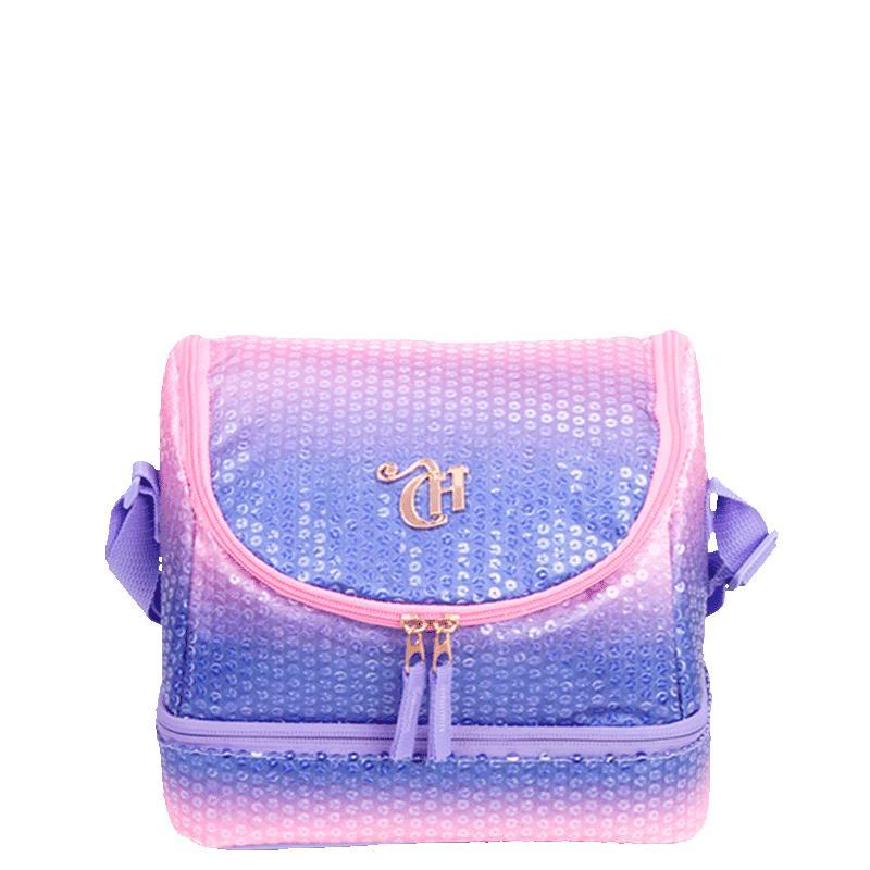 Lancheira 2 Compartimentos Capricho Paetê - Rosa com Lilás em Oferta na Shopee