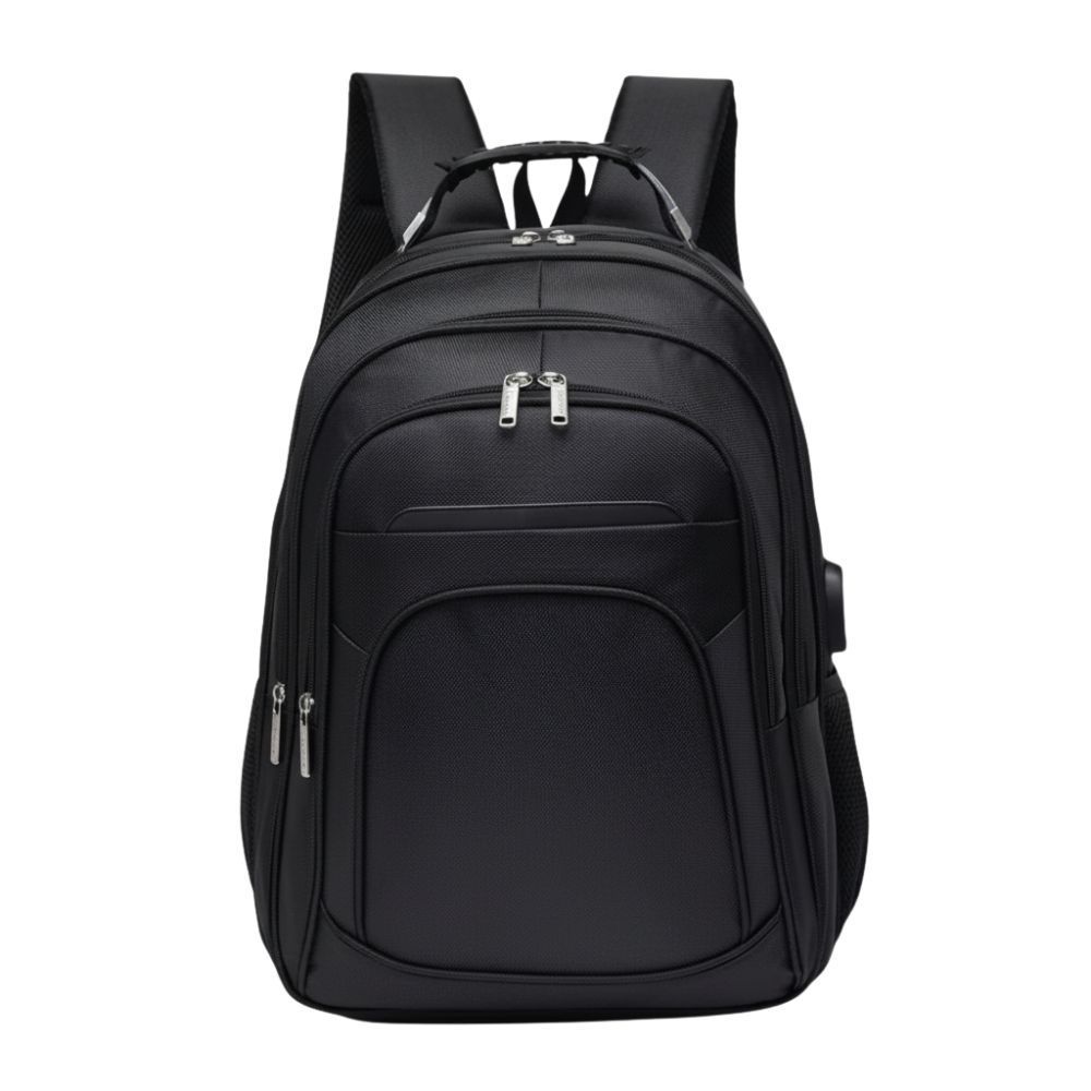 Mochila Unissex Impermeável Reforçada com Cabo de Aço e Compartimento para Notebook – Preta