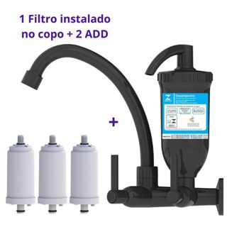 Torneira Com Filtro Parede ABS + 2 Velas Pureza E Eficiência em Oferta na Shopee