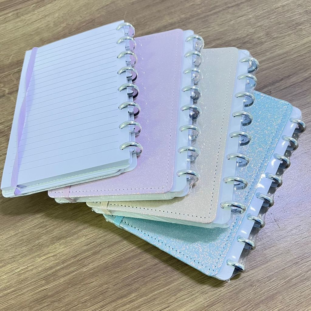 Caderno 8 Disco A5 Inteligente com Glitter (4 Cores) 80 Folhas - Material Escolar em Oferta na Shopee