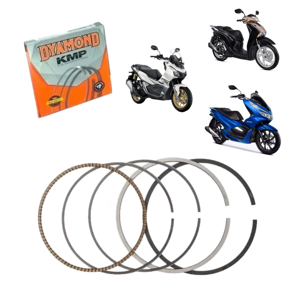 Anel de Pistão Honda PCX 150 / ADV 150 / SH 150 STD a 1.00mm – KMP Dyamond