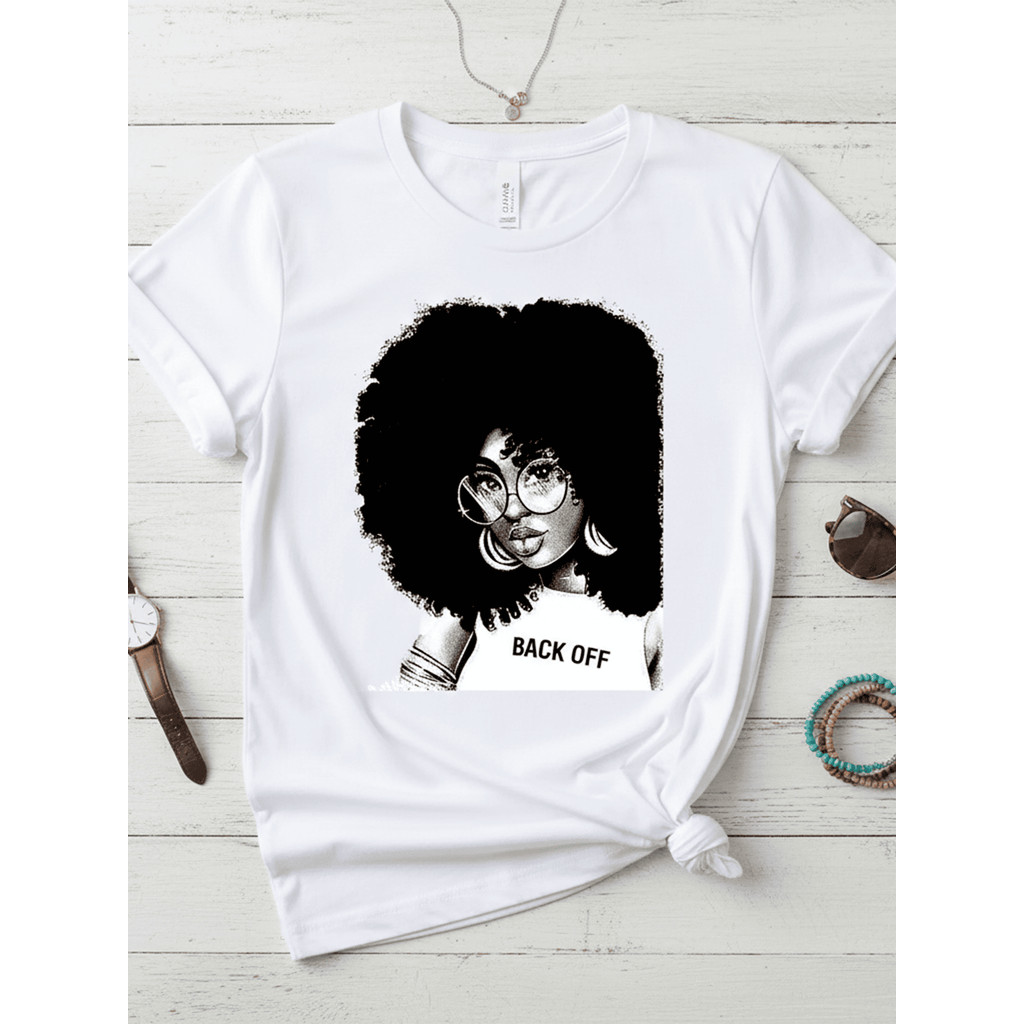 Tshirt Feminina Estilosa Estampada Respeito Estampada Lançamento Camiseta 100% Algodão Oversized Plus Size - Estampaê