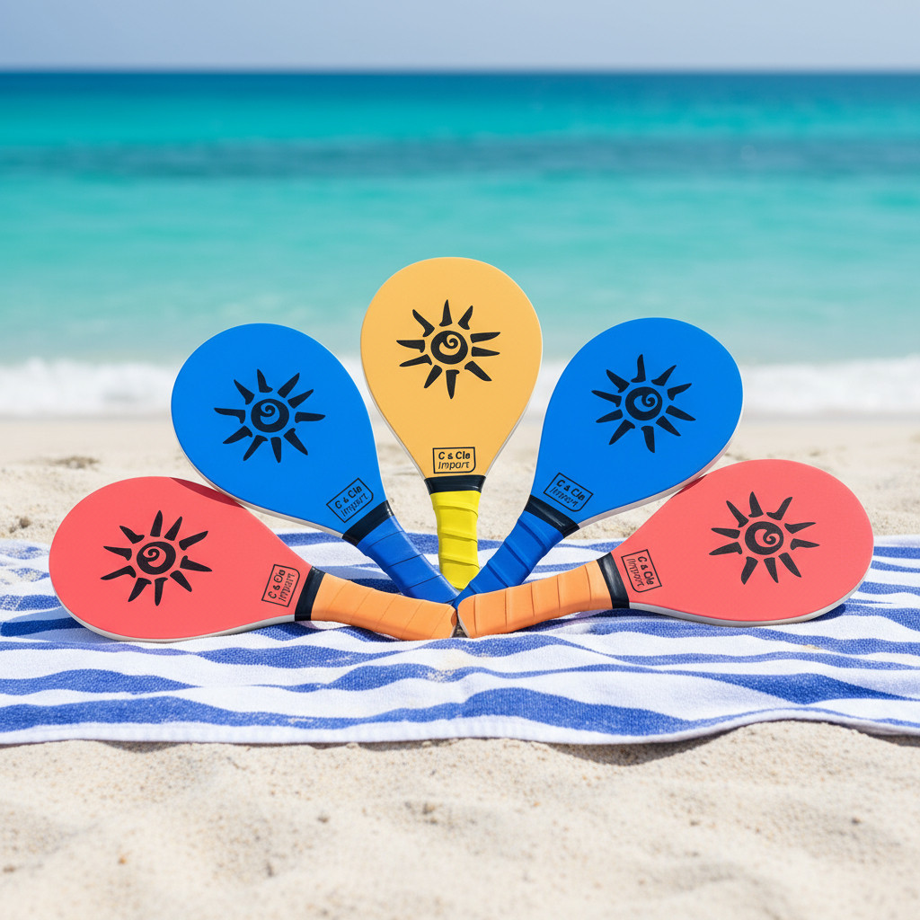 Raquete Frescobol Tênis De Praia Madeira Emborrachada + Bola em Oferta na Shopee