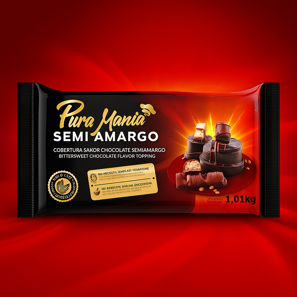 PURA MANIA BARRA SEMI AMARGA 1,01Kg em Oferta na Shopee