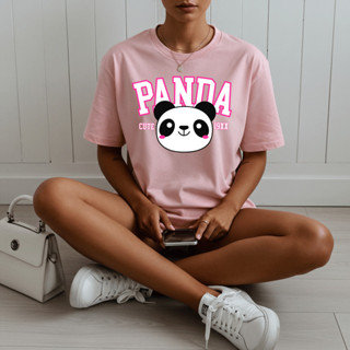 Camisa Feminina Panda Fofo Estampa Tumblr Camiseta Algodão em Oferta na Shopee