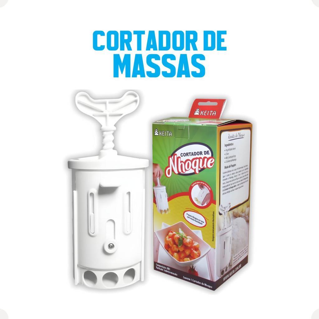 Nhoqueira Keita Cortador De Nhoque Manual Plástico Branco Ideal Para Massa Caseira Prática E Fácil Uso