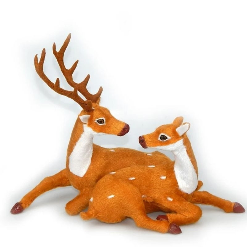 Decoração de natal decoração de rena 25cm mesa de natal cena festa decoração para casa árvore de natal