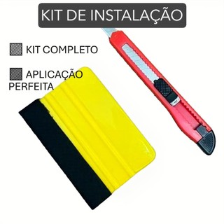 Kit Instalação Fácil Papel de Parede Ferramentas Espátula Feltro + Estilete Afiado